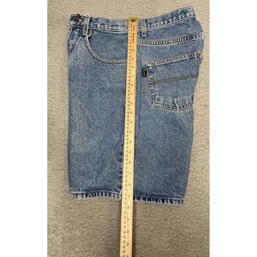 Vtg 90s Dr Martens AirWair Men 29 Super Baggy Butterfly Button Denim Jean Shorts - Picture 12 of 15